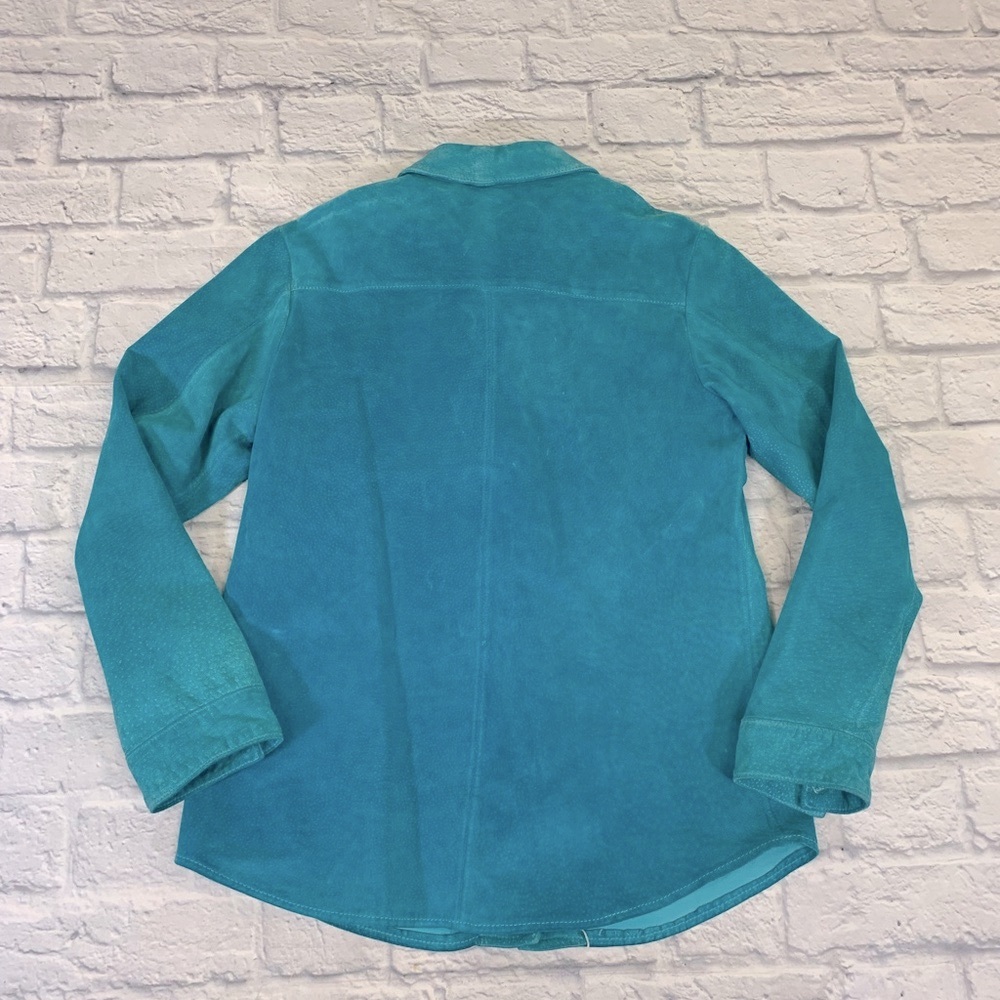 Pendleton Leather Suede Jacket Light Button Up Si… - image 2